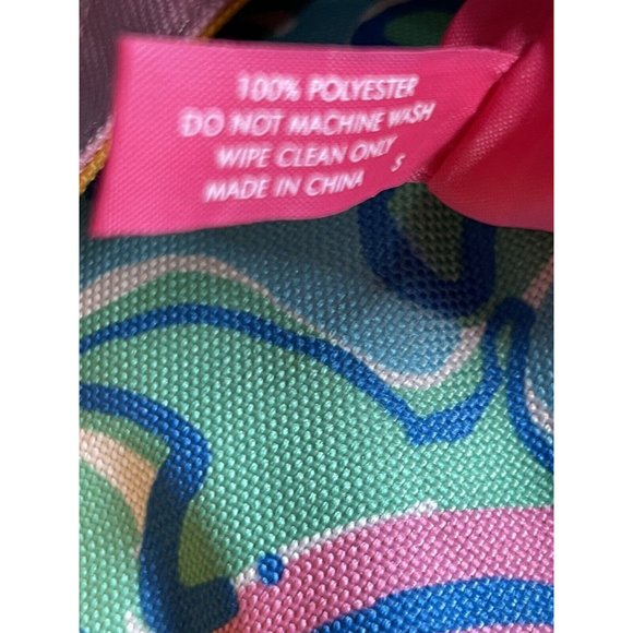 Lilly Pulitzer for Estee Lauder Reusable Tote Bag Blue Floral Beach Open Top - Picture 8 of 8